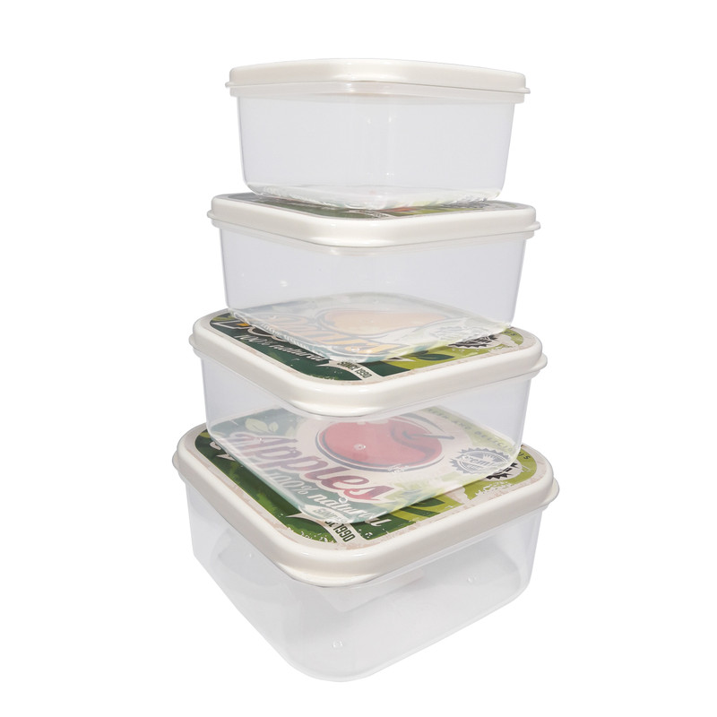 ظرف نگهدارنده هوبی لایف مدل Fun Box مجموعه 4 عددی